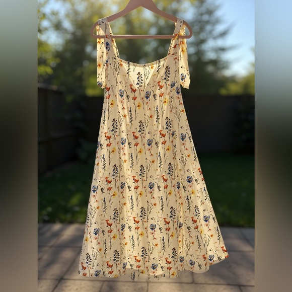 Ladies Floral Maxi Dress with Tie Straps & Pockets (NWOT) - Picture 6 of 10